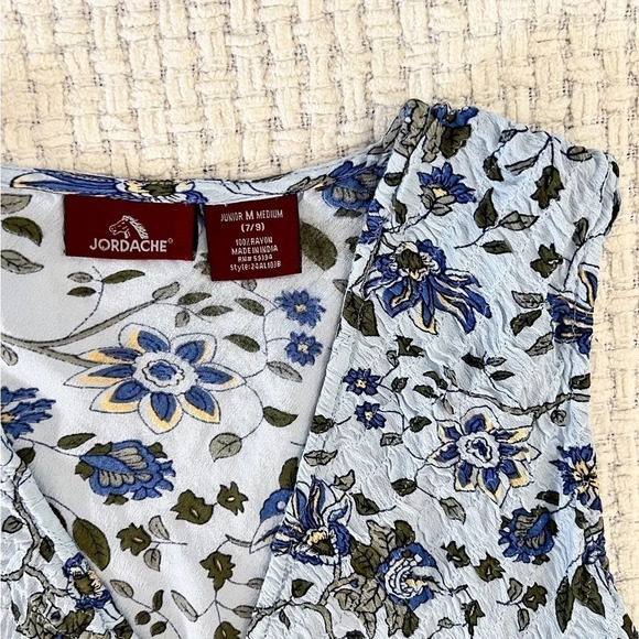 Y2K Jordache Babydoll Floral Tank Top - Picture 3 of 7